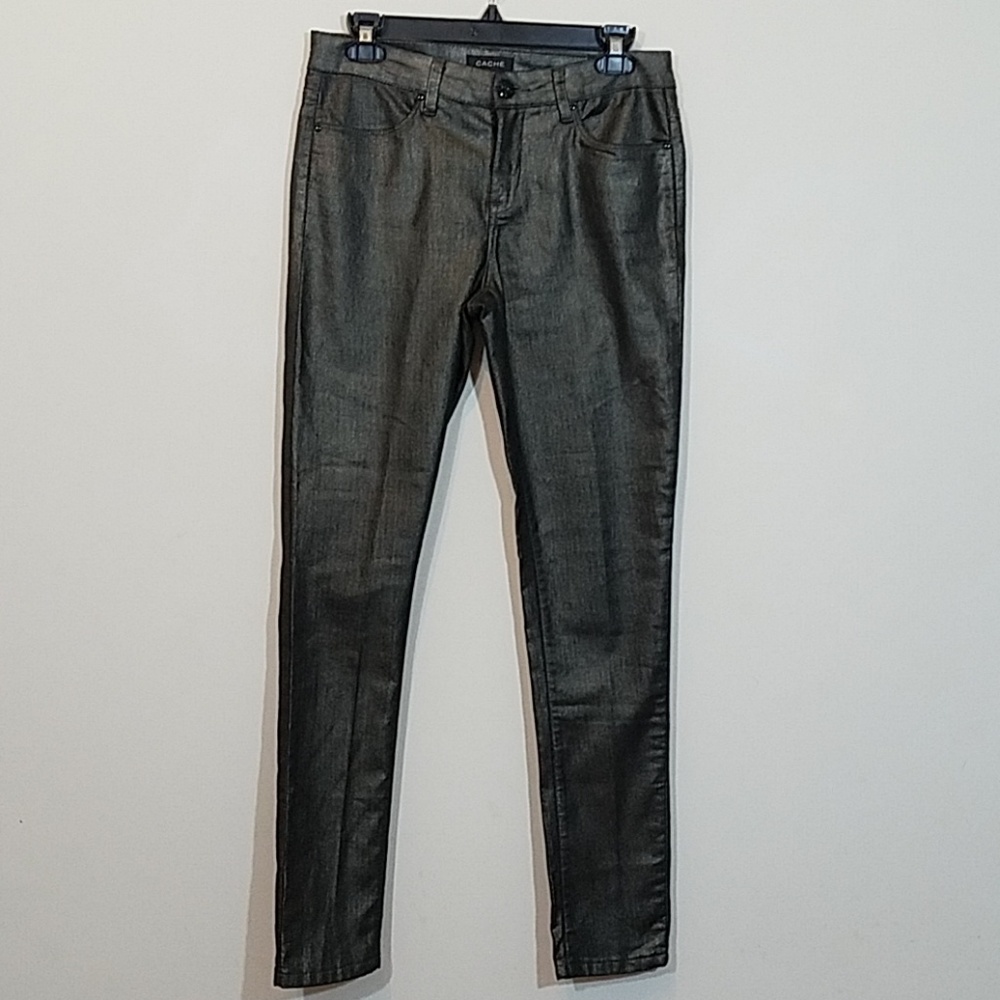 Cache High Waist Metallic Pants - image 1